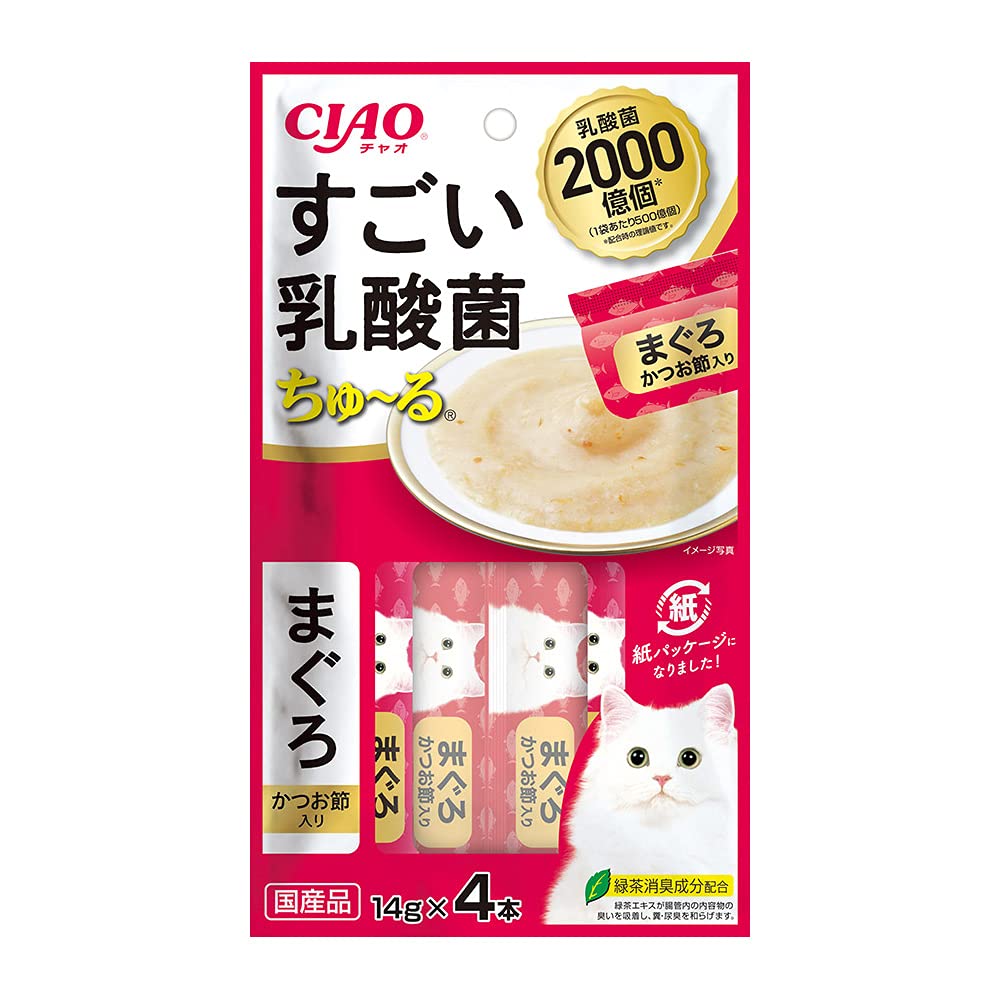 Amazon.co.jp: CIAO (チャオ) すごい乳酸菌ちゅ~る まぐろ かつお節